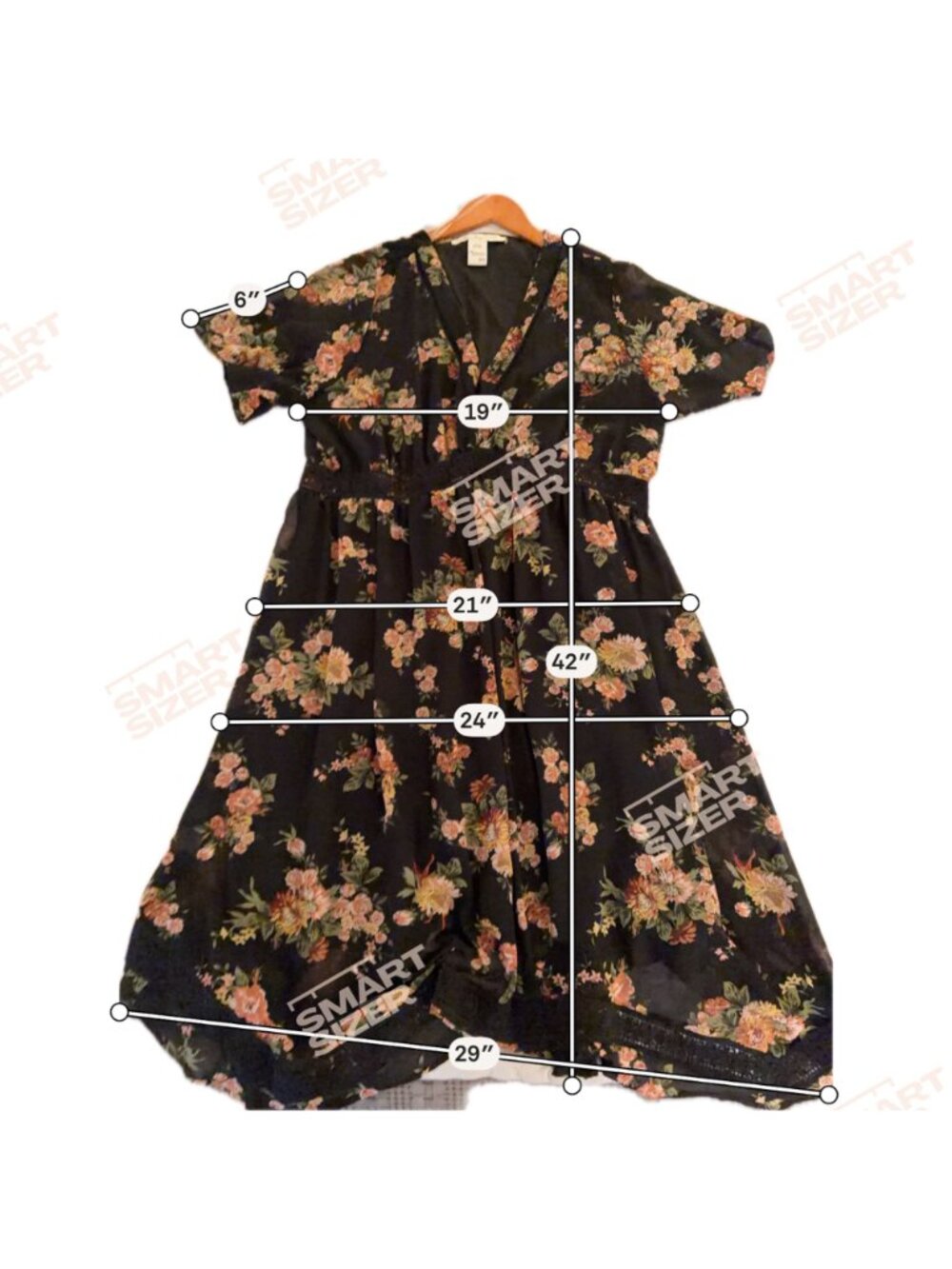 American Rag Floral Midi Dress Size 2X Multi-colored Bohemian Short Sleeve - Picture 11 of 12